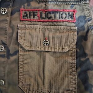 Affliction Camouflage Button-Up Shirt